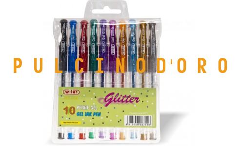 Penne gel glitter per Matite, tempere, pennelli creativita