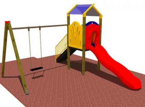 TORRE BABY CON SCIVOLO A ONDA E ALTALENA
