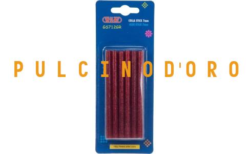 COLLA A CALDO GLITTER ROSSO 7 mm