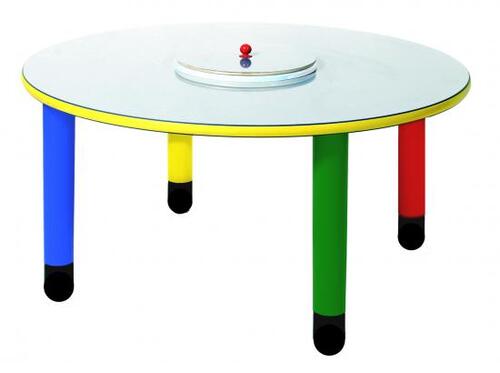 TAVOLO ROTONDO MANIPOLAZIONE GAMBE COLORATE